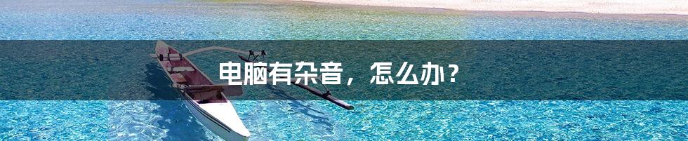 电脑有杂音，怎么办？