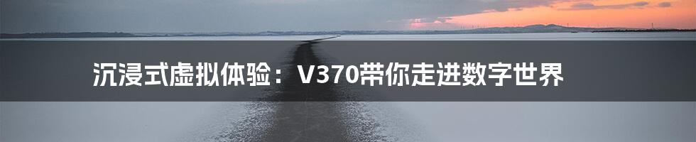 沉浸式虚拟体验：V370带你走进数字世界