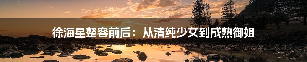 徐海星整容前后:从清纯少女到成熟御姐