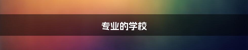 专业的学校