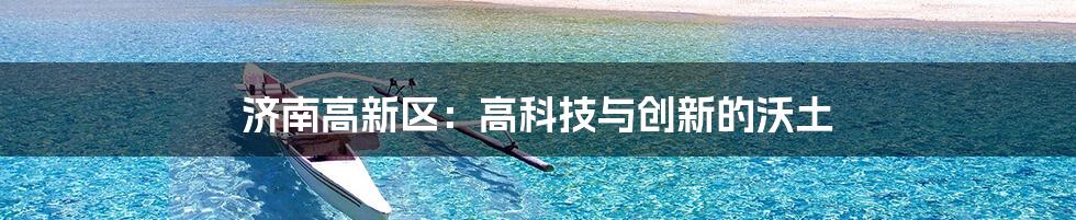 济南高新区：高科技与创新的沃土