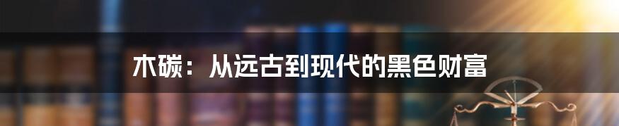 木碳：从远古到现代的黑色财富