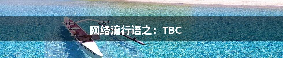 网络流行语之：TBC