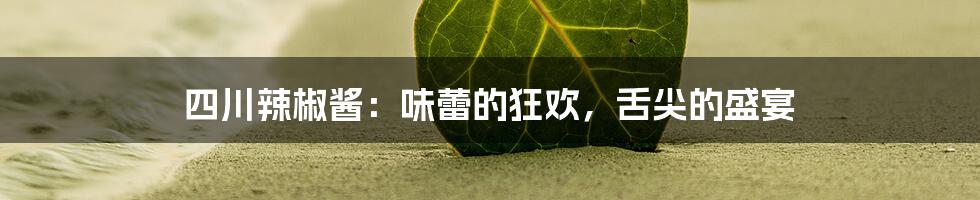 四川辣椒酱：味蕾的狂欢，舌尖的盛宴