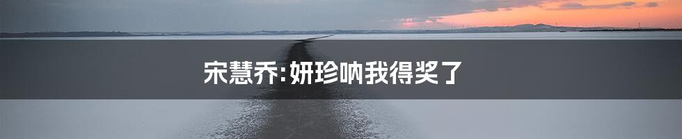宋慧乔:妍珍呐我得奖了