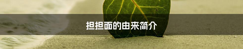 担担面的由来简介