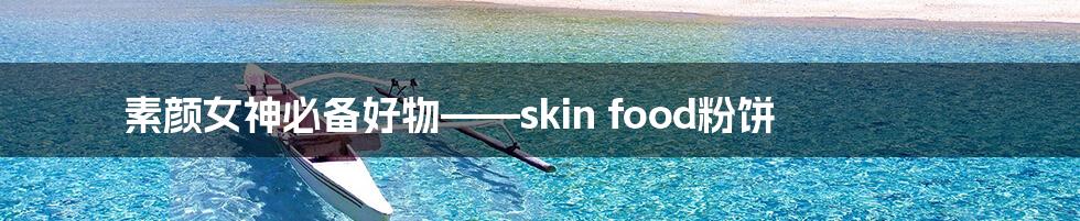素颜女神必备好物——skin food粉饼
