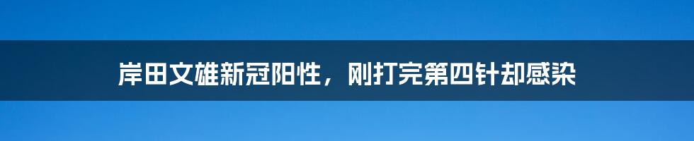 岸田文雄新冠阳性，刚打完第四针却感染