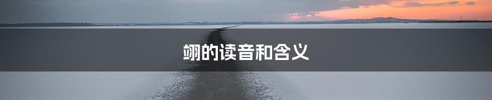 翊的读音和含义