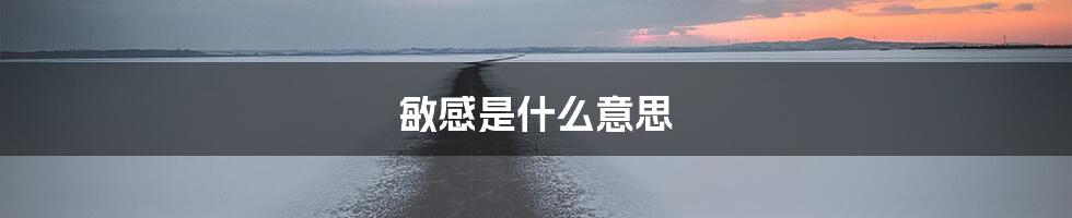 敏感是什么意思