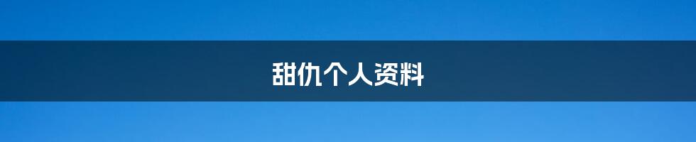 甜仇个人资料