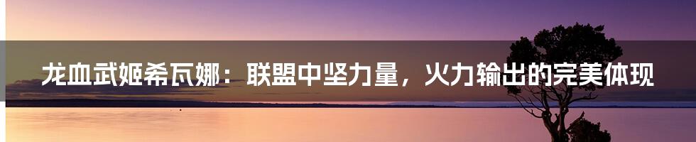 龙血武姬希瓦娜：联盟中坚力量，火力输出的完美体现