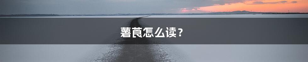 薯莨怎么读？