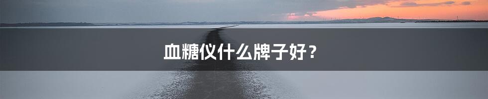 血糖仪什么牌子好?