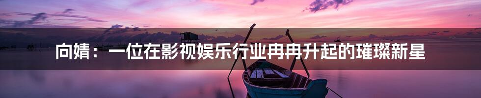 向婧:一位在影视娱乐行业冉冉升起的璀璨新星