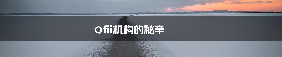 Qfii机构的秘辛