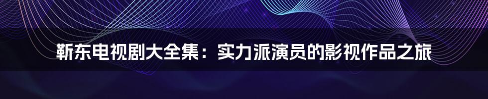 靳东电视剧大全集：实力派演员的影视作品之旅