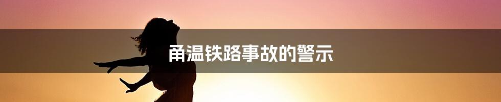 甬温铁路事故的警示