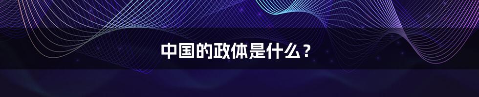 中国的政体是什么？
