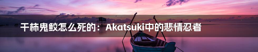 干柿鬼鲛怎么死的:Akatsuki中的悲情忍者