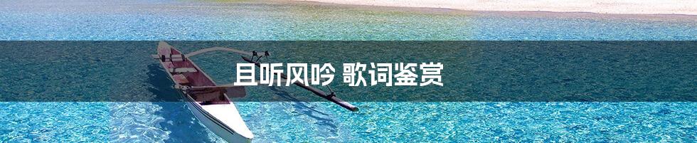且听风吟 歌词鉴赏