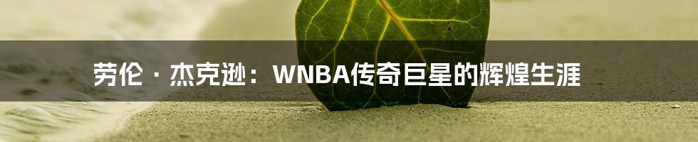 劳伦·杰克逊：WNBA传奇巨星的辉煌生涯