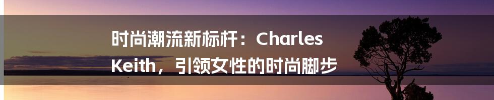 时尚潮流新标杆：Charles Keith，引领女性的时尚脚步