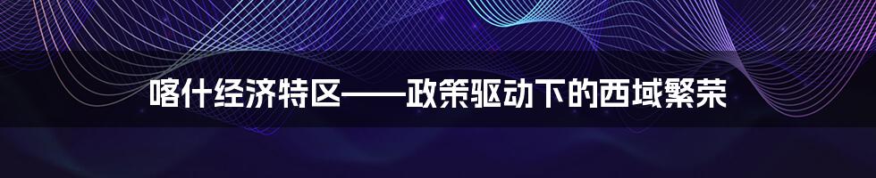 喀什经济特区——政策驱动下的西域繁荣