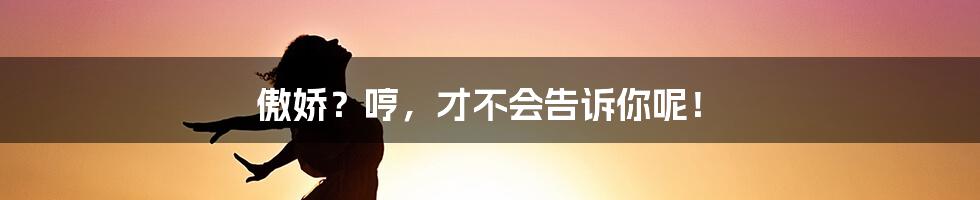 傲娇?哼,才不会告诉你呢!
