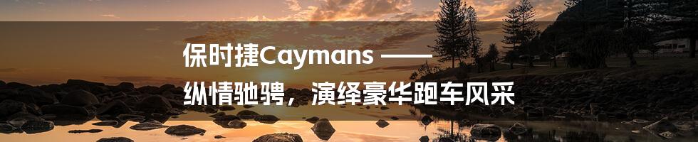 保时捷Caymans —— 纵情驰骋，演绎豪华跑车风采