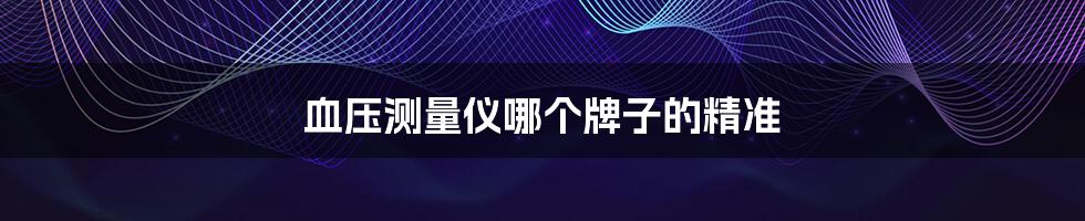 血压测量仪哪个牌子的精准