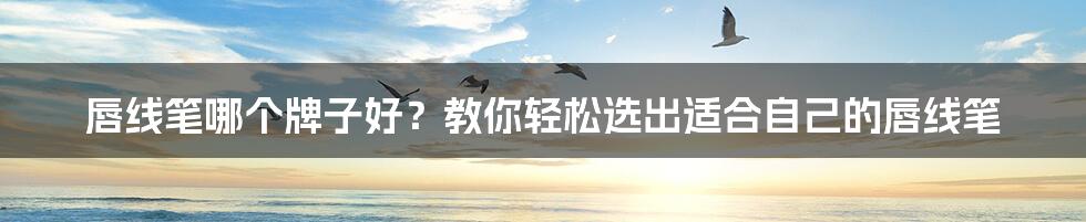 唇线笔哪个牌子好?教你轻松选出适合自己的唇线笔