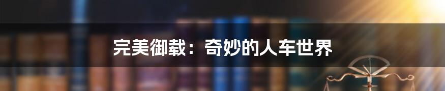 完美御载:奇妙的人车世界