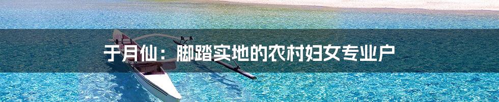 于月仙:脚踏实地的农村妇女专业户
