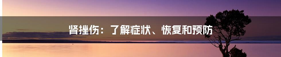 肾挫伤：了解症状、恢复和预防