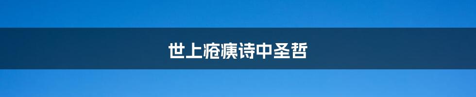 世上疮痍诗中圣哲