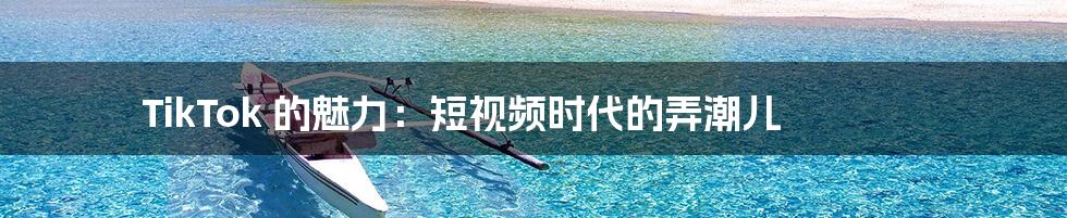 TikTok 的魅力:短视频时代的弄潮儿