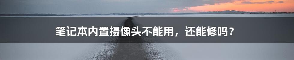 笔记本内置摄像头不能用,还能修吗?