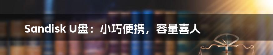 Sandisk U盘:小巧便携,容量喜人