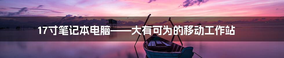 17寸笔记本电脑——大有可为的移动工作站