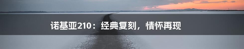 诺基亚210：经典复刻，情怀再现