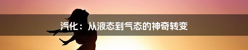 汽化：从液态到气态的神奇转变