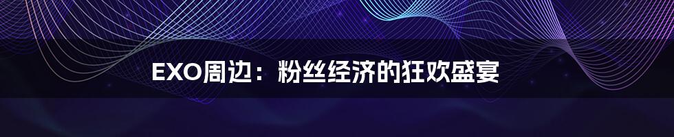 EXO周边:粉丝经济的狂欢盛宴