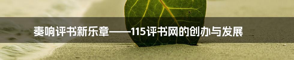 奏响评书新乐章——115评书网的创办与发展