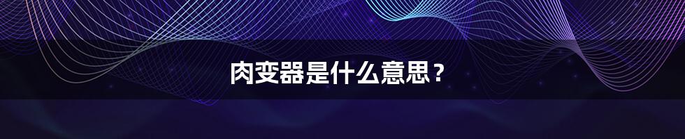 肉变器是什么意思?