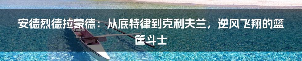 安德烈德拉蒙德：从底特律到克利夫兰，逆风飞翔的篮筐斗士