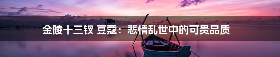 金陵十三钗 豆蔻:悲情乱世中的可贵品质