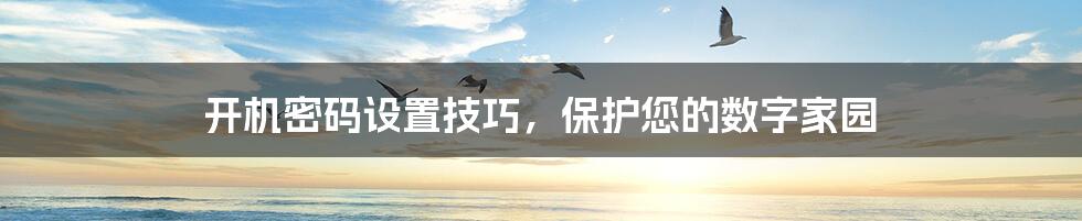 开机密码设置技巧,保护您的数字家园