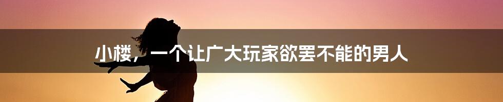 小楼，一个让广大玩家欲罢不能的男人