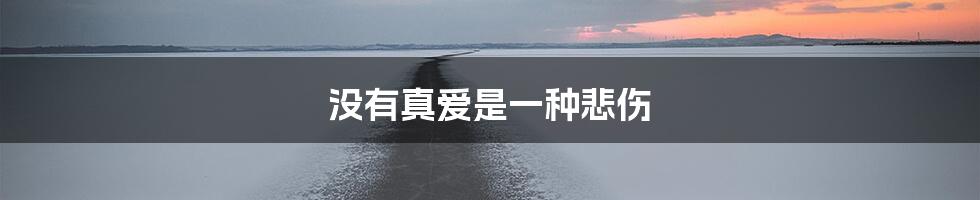 没有真爱是一种悲伤